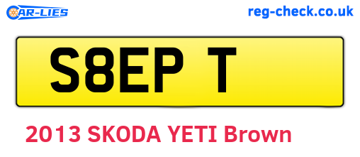 S8EPT are the vehicle registration plates.