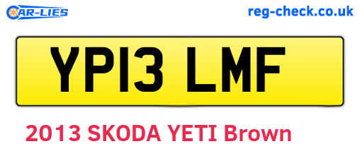 YP13LMF are the vehicle registration plates.