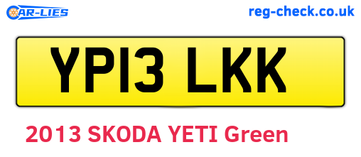 YP13LKK are the vehicle registration plates.