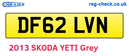 DF62LVN are the vehicle registration plates.