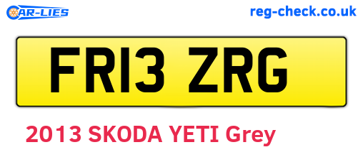 FR13ZRG are the vehicle registration plates.