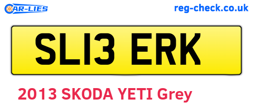 SL13ERK are the vehicle registration plates.
