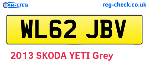 WL62JBV are the vehicle registration plates.