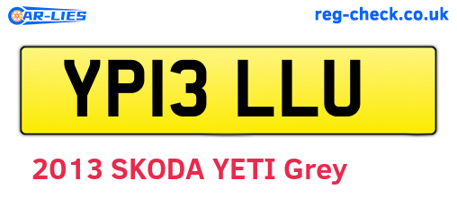 YP13LLU are the vehicle registration plates.