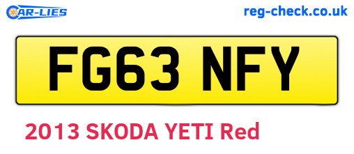FG63NFY are the vehicle registration plates.