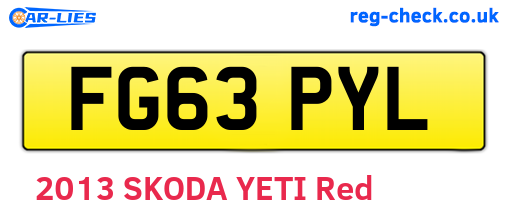 FG63PYL are the vehicle registration plates.