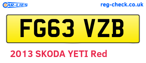 FG63VZB are the vehicle registration plates.