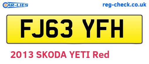 FJ63YFH are the vehicle registration plates.