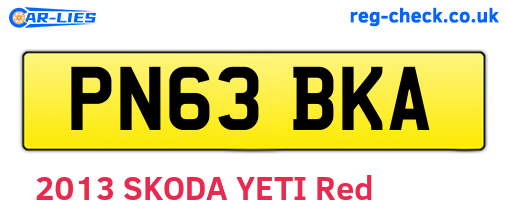 PN63BKA are the vehicle registration plates.