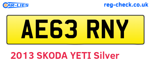 AE63RNY are the vehicle registration plates.