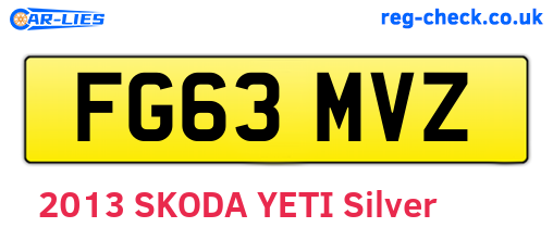 FG63MVZ are the vehicle registration plates.