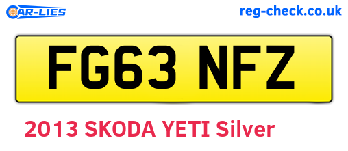 FG63NFZ are the vehicle registration plates.