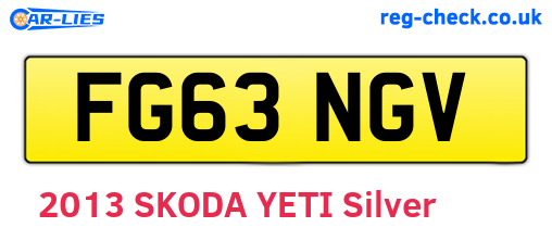 FG63NGV are the vehicle registration plates.