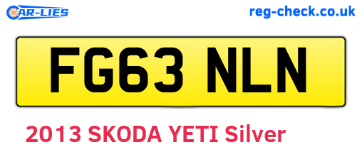 FG63NLN are the vehicle registration plates.