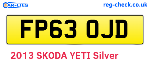 FP63OJD are the vehicle registration plates.