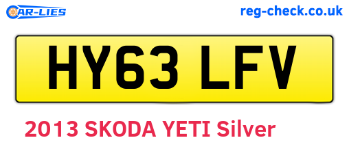 HY63LFV are the vehicle registration plates.