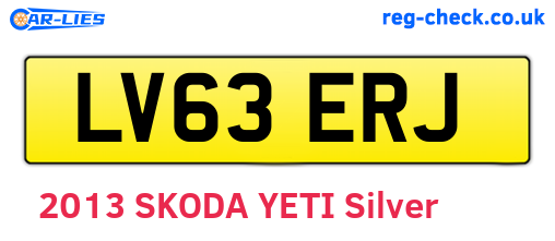 LV63ERJ are the vehicle registration plates.