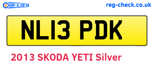 NL13PDK are the vehicle registration plates.