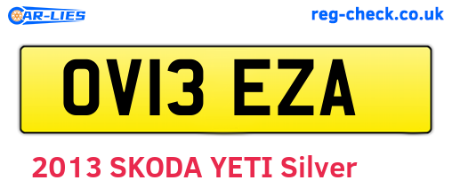 OV13EZA are the vehicle registration plates.