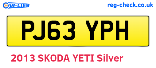 PJ63YPH are the vehicle registration plates.
