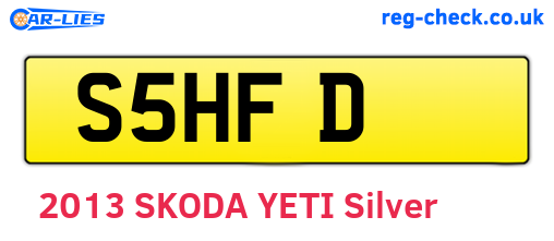 S5HFD are the vehicle registration plates.