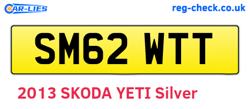 SM62WTT are the vehicle registration plates.