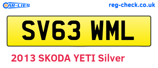 SV63WML are the vehicle registration plates.