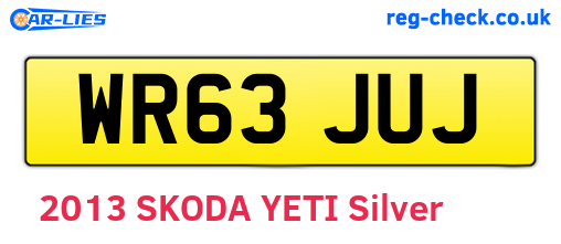WR63JUJ are the vehicle registration plates.