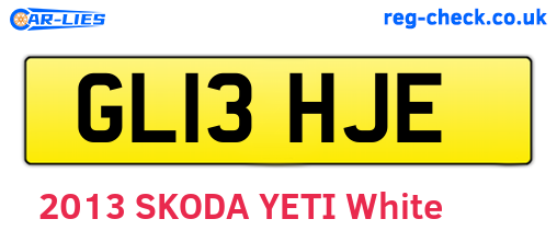 GL13HJE are the vehicle registration plates.