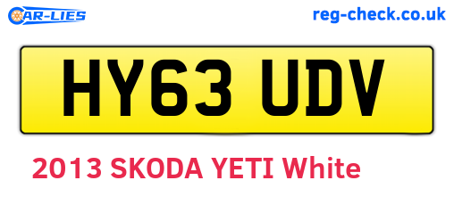 HY63UDV are the vehicle registration plates.