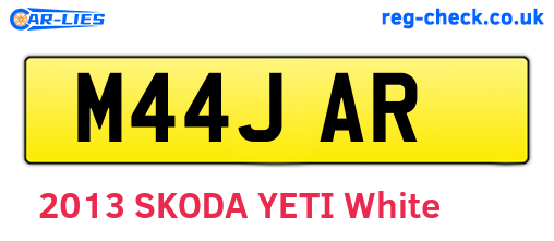 M44JAR are the vehicle registration plates.