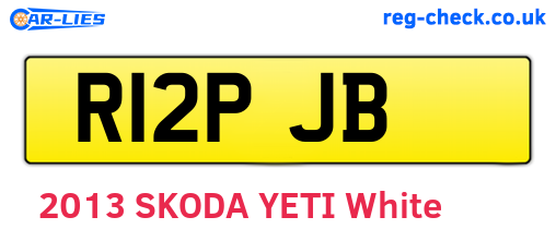 R12PJB are the vehicle registration plates.