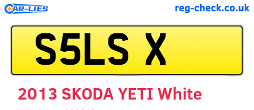 S5LSX are the vehicle registration plates.