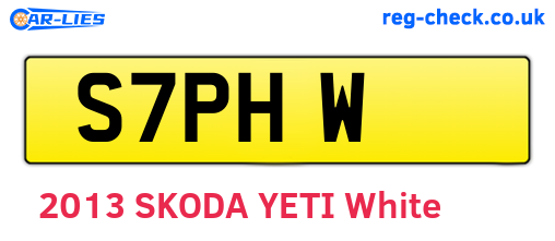 S7PHW are the vehicle registration plates.