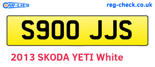 S900JJS are the vehicle registration plates.