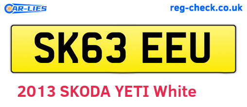 SK63EEU are the vehicle registration plates.