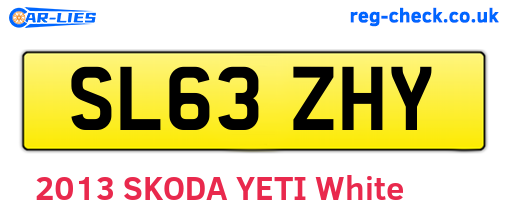 SL63ZHY are the vehicle registration plates.