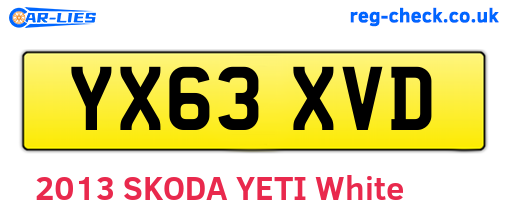YX63XVD are the vehicle registration plates.