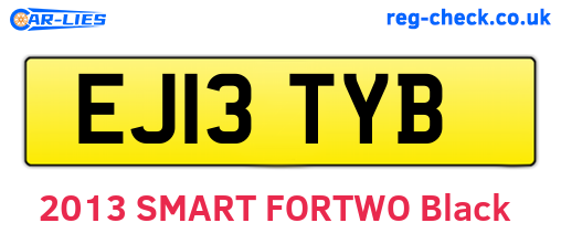 EJ13TYB are the vehicle registration plates.