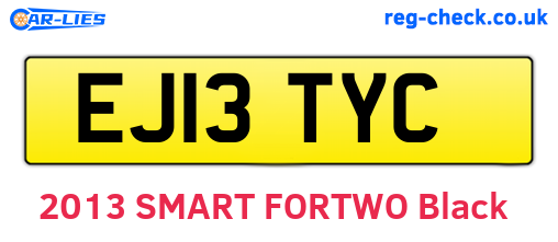 EJ13TYC are the vehicle registration plates.