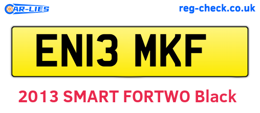 EN13MKF are the vehicle registration plates.