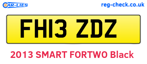 FH13ZDZ are the vehicle registration plates.