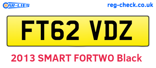 FT62VDZ are the vehicle registration plates.