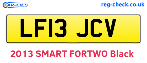 LF13JCV are the vehicle registration plates.