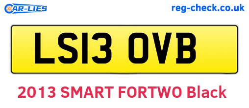 LS13OVB are the vehicle registration plates.