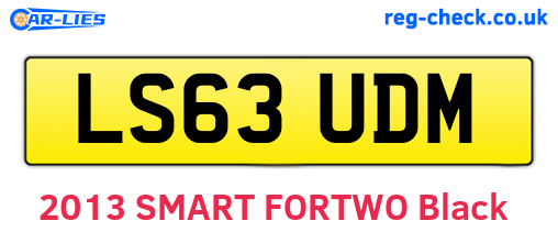 LS63UDM are the vehicle registration plates.