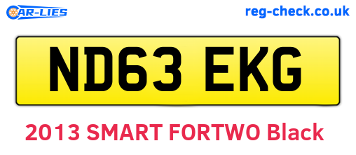 ND63EKG are the vehicle registration plates.