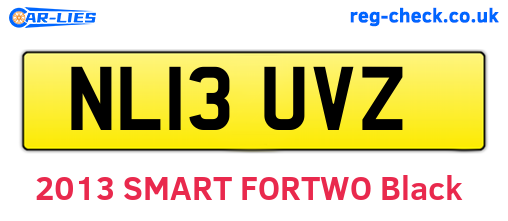 NL13UVZ are the vehicle registration plates.