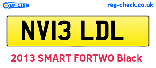 NV13LDL are the vehicle registration plates.