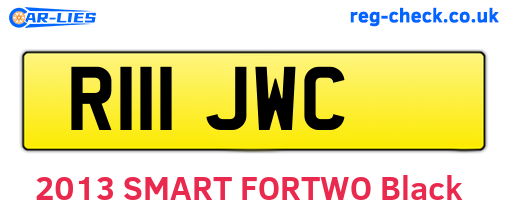 R111JWC are the vehicle registration plates.